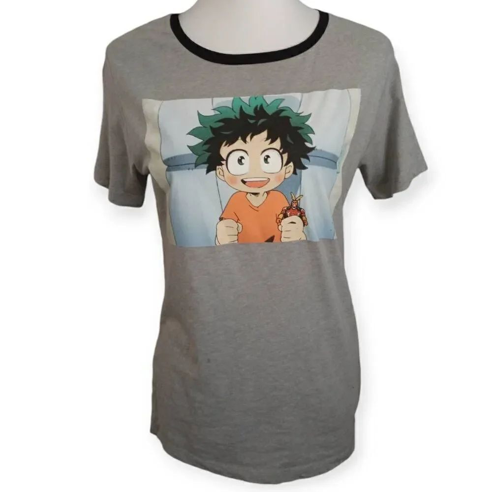 MY HERO ACADEMIA BABY DEKU GRAY T-SHIRT SZ.M EUC